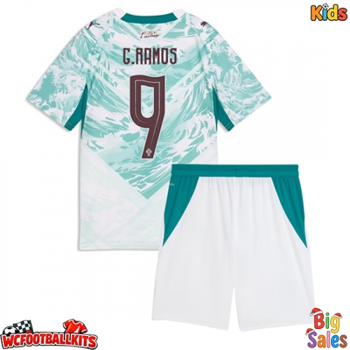 Portugal Goncalo Ramos #9 Replica Away Stadium Kit for Kids World Cup 2026 Short Sleeve (+ pants)